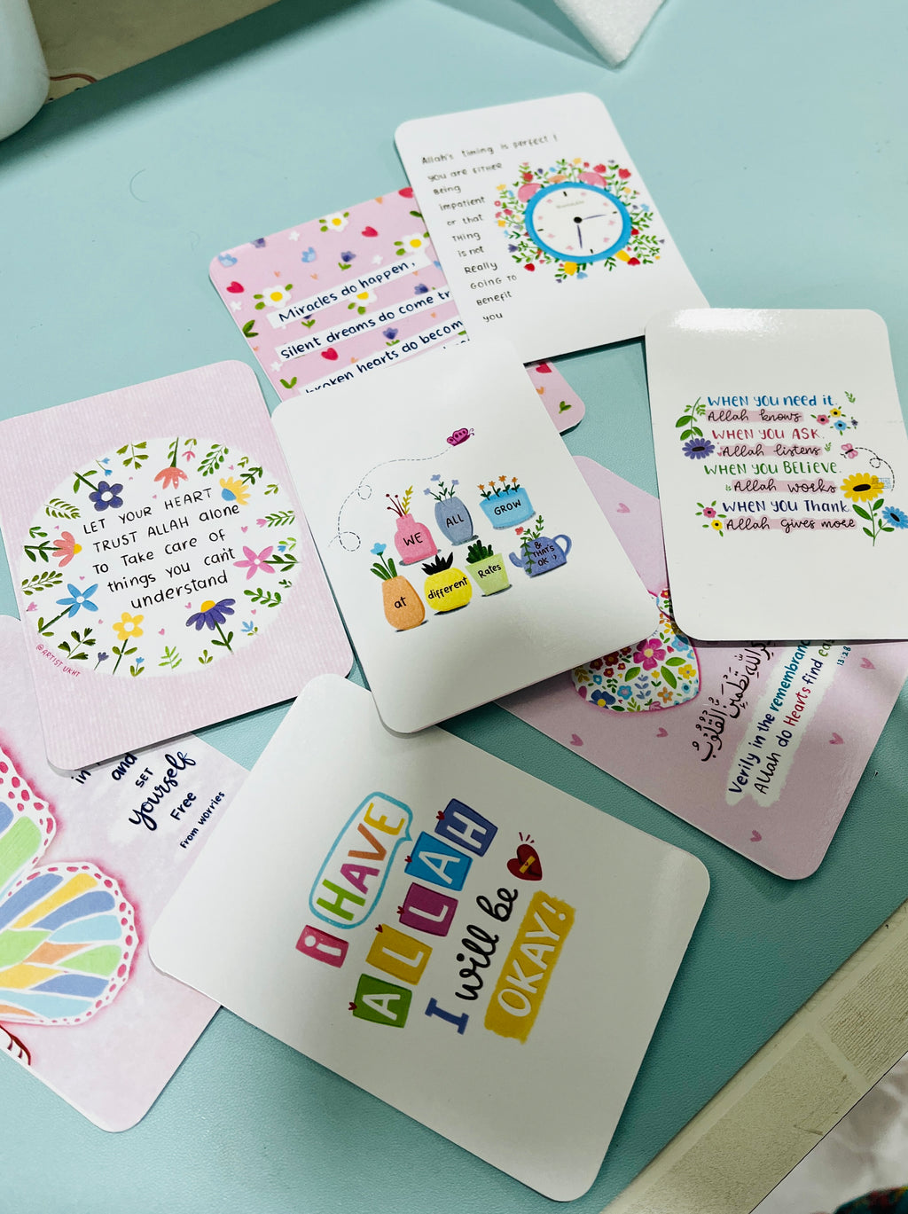 Islamic Art Reminder cards | affirmation cards