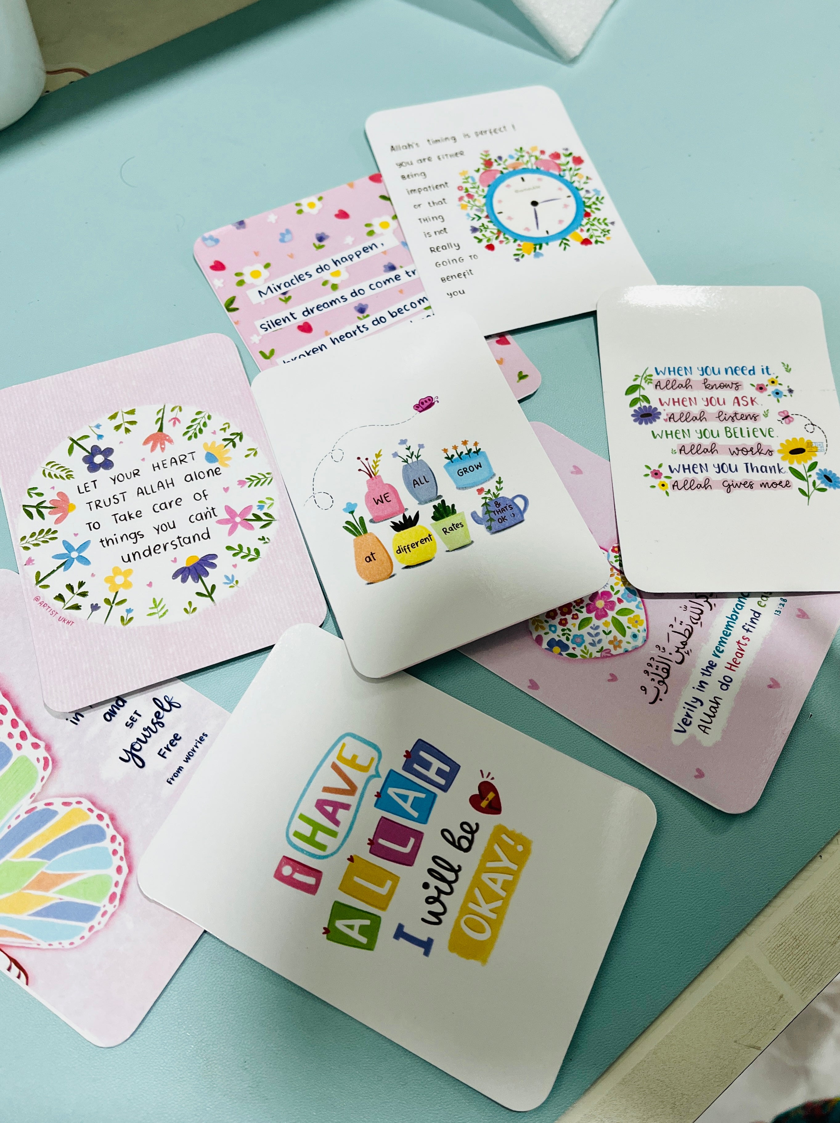 Islamic Art Reminder cards | affirmation cards